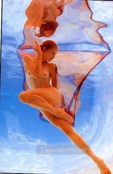 Color photograph Painting - nd0496GD realistic from photo woman nude